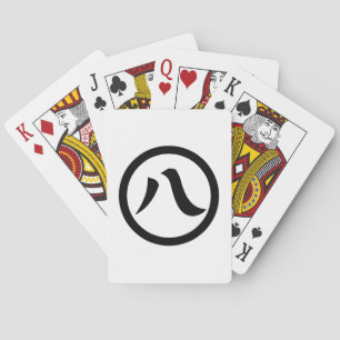 Kanji Zahl acht, in Kreis Spielkarten