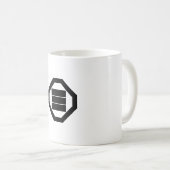 Kanji-Zeichen für drei Zeichen auf Tray Kaffeetasse (VorderseiteRechts)