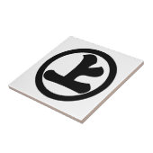 Kanji-Zeichen jo in Kreis Fliese (Seite)