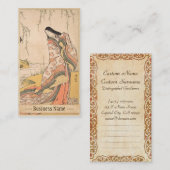 Kanjo eine Japanerschönheit Gerichts-Dame Torii Visitenkarte (Vorne/Hinten)