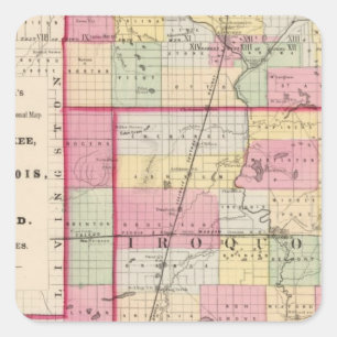Kankakee, Irokese, Ford-Landkreise Quadratischer Aufkleber