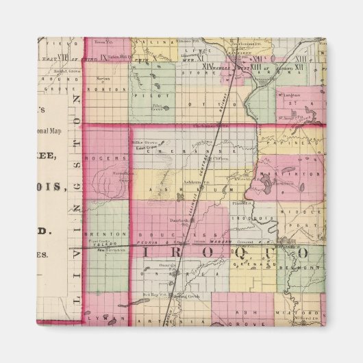 Kankakee, Irokesen, Ford Landkreise Magnet (Vorne)