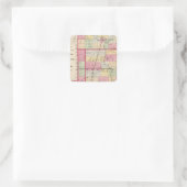 Kankakee, Irokesen, Ford Landkreise Quadratischer Aufkleber (Tasche)