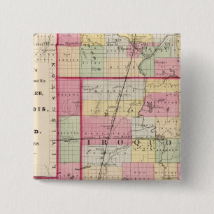 Kankakee, Iroquois, Ford Landkreise Button