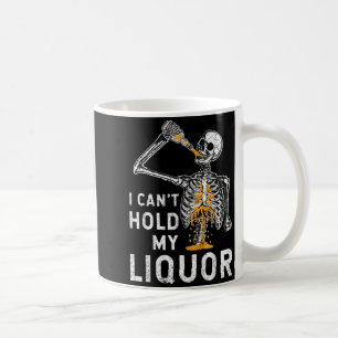 Kann Alkohol nicht halten Lustiges Skelett Hallowe Kaffeetasse