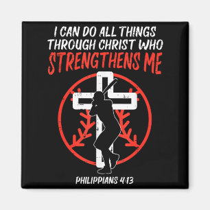 Kann alle Dinge Baseball religiöse christliche Män Magnet