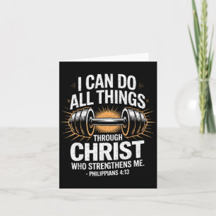 Kann alle Dinge Gewichte stemmender Christ Bibel F Karte