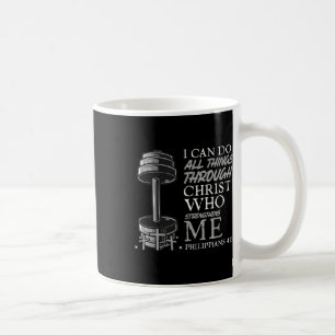 Kann alle Dinge Gewichtheber Christliche Bibel Fit Kaffeetasse