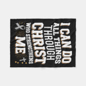Kann alles durch Christi Diabetes Awarenes tun Fleecedecke (Vorderseite (Horizontal))