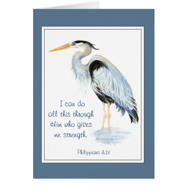 Kann alles tun Bibel Inspiration Zitat Heron (Vorne)