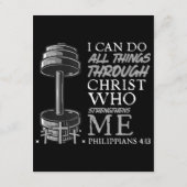 Kann alles tun, was Weightlifter Gym Christliche B Begleitkarte (Rückseite)