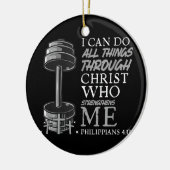 Kann alles tun, was Weightlifter Gym Christliche B Keramik Ornament (Links)