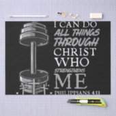 Kann alles tun, was Weightlifter Gym Christliche B Seidenpapier (Handwerk)