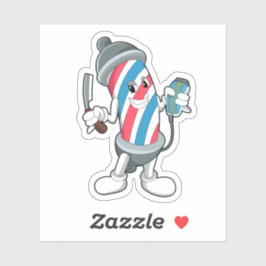 Kann als Friseur mit Razor Aufkleber