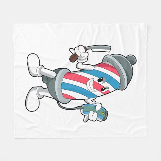 Kann als Friseur mit Razor Fleecedecke (Vorderseite (Horizontal))