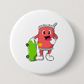 Kann als Skater mit Skateboard Button (Vorderseite)