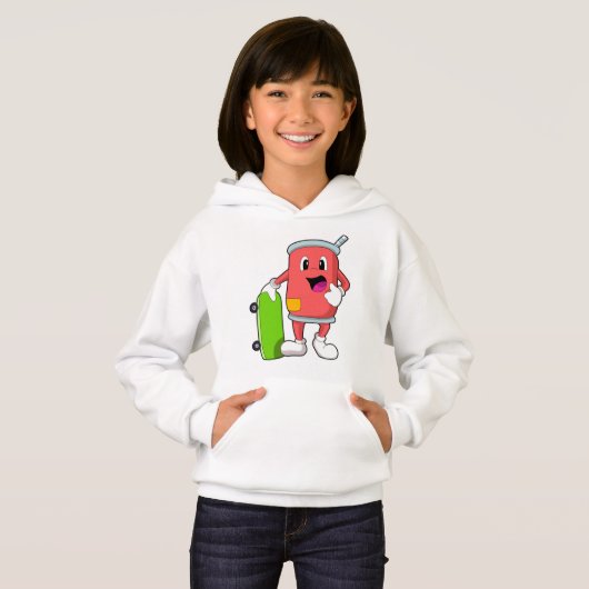 Kann als Skater mit Skateboard Hoodie (Vorne ganz)