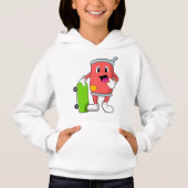 Kann als Skater mit Skateboard Hoodie (Vorderseite)