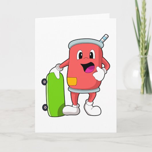 Kann als Skater mit Skateboard Karte (Vorderseite)