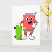 Kann als Skater mit Skateboard Karte (Gelbe Blume)