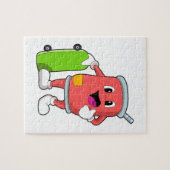 Kann als Skater mit Skateboard Puzzle (Horizontal)