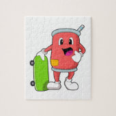 Kann als Skater mit Skateboard Puzzle (Vertikal)