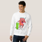 Kann als Skater mit Skateboard Sweatshirt (Vorne ganz)