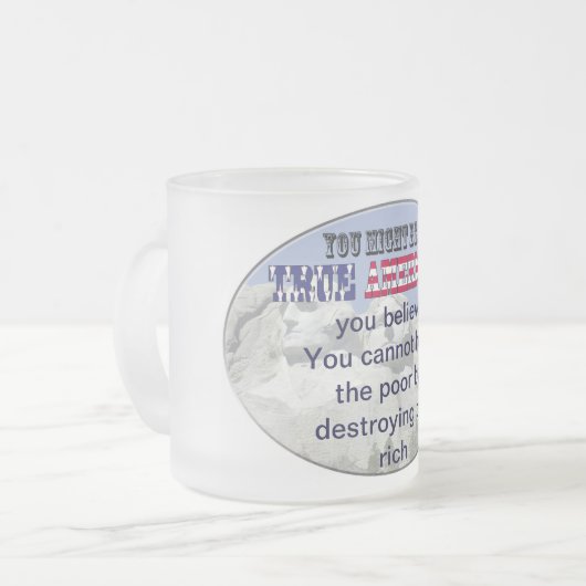 kann Armen nicht indem das Zerstören der Reicher Mattglastasse (Vorderseite Links)