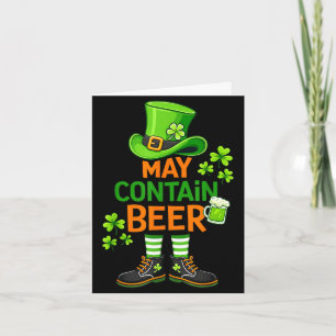 Kann Bier enthalten lustiger St. Patrick's Day Hum Karte