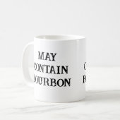 kann Bourbon lustig enthalten Kaffeetasse (Vorderseite Links)