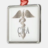 KANN Caduceus Silbernes Ornament (Links)