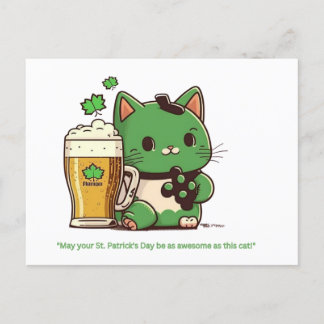 "Kann dein St. Patrick's Day purfect sein - Katzen Feiertagspostkarte