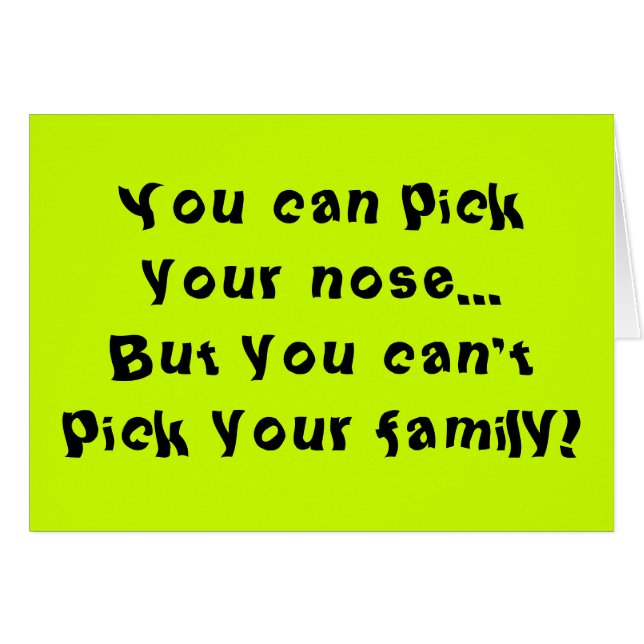 Kann deine Familie nicht auswählen (Vorderseite (Horizontal))