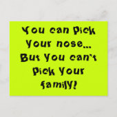 Kann deine Familie nicht auswählen Postkarte (Vorderseite)