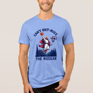 Kann den Rizzler Jesus Basketball nicht ausrotten Tri-Blend Shirt