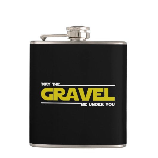 Kann der Kies unter Ihnen sein? Flachmann (Vorderseite)