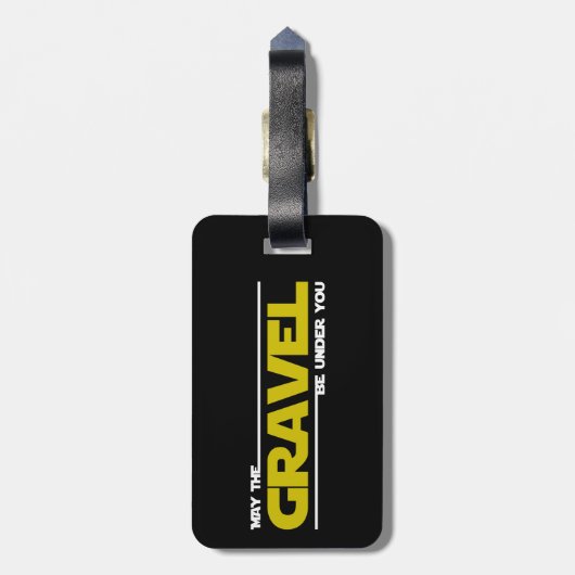 Kann der Kies unter Ihnen sein? Gepäckanhänger (Rückseite vertikal)