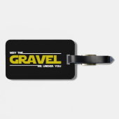 Kann der Kies unter Ihnen sein? Gepäckanhänger (Rückseite horizontal)