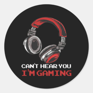 Kann dich nicht hören, ich bin am Gamen - Gamer-Zu Runder Aufkleber