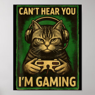 Kann dich nicht hören, ich spiele gerade Funny Gam Poster
