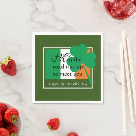 KANN DIE STRASSE AUFSTEIGEN | St Patricks Day Serviette (Beispiel)