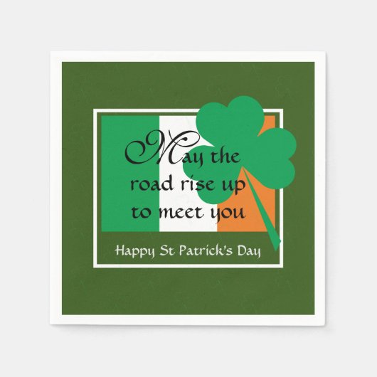 KANN DIE STRASSE AUFSTEIGEN | St Patricks Day Serviette (Vorderseite)