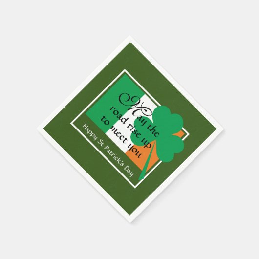 KANN DIE STRASSE AUFSTEIGEN | St Patricks Day Serviette (Ecke)