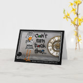 Kann die Zeit nicht zurückdrehen: Jailbird-Grußkar Karte (Gelbe Blume)