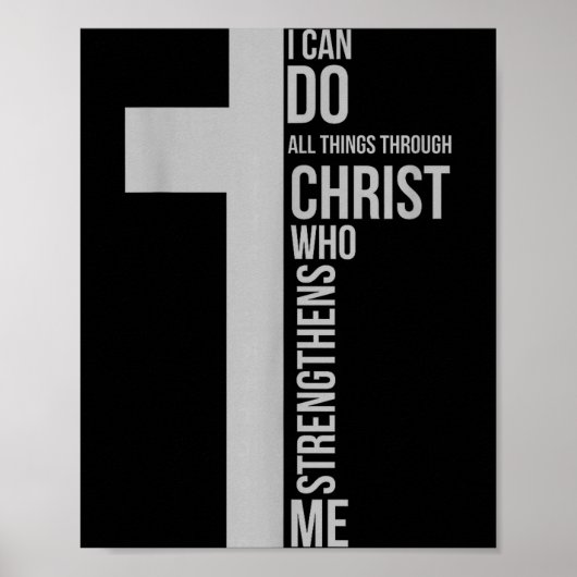 Kann Dinge tun durch Christus, der das Kreuz stärk Poster (Vorne)
