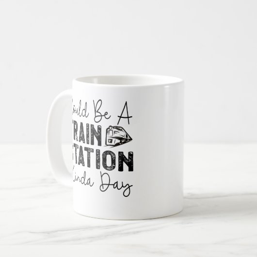 Kann ein Bahnhof Kinda Tag Kaffeetasse (Vorderseite Links)