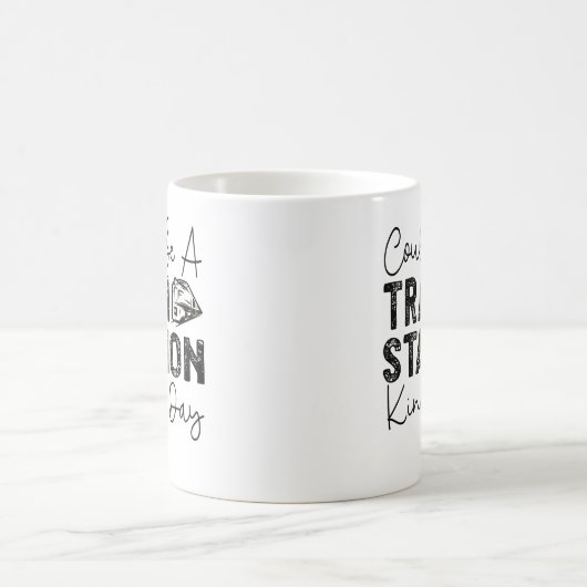 Kann ein Bahnhof Kinda Tag Kaffeetasse (Mittel)