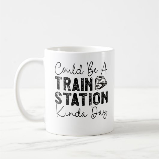Kann ein Bahnhof Kinda Tag Kaffeetasse (Links)