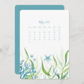 Kann einen Alleinkalender unter dem Meer halten Menükarte (Vorne/Hinten)