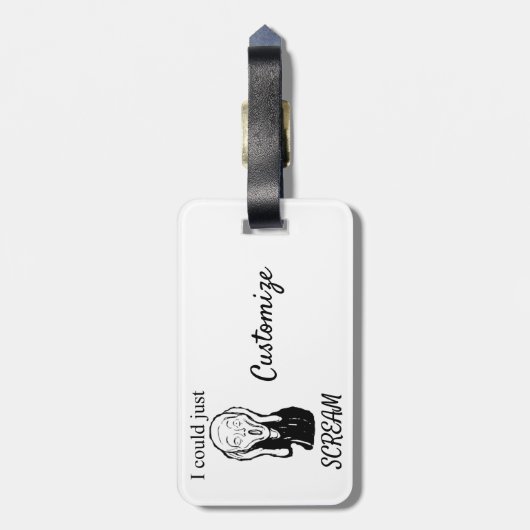 Kann einfach Thunder_Cove schreien Gepäckanhänger (Rückseite vertikal)